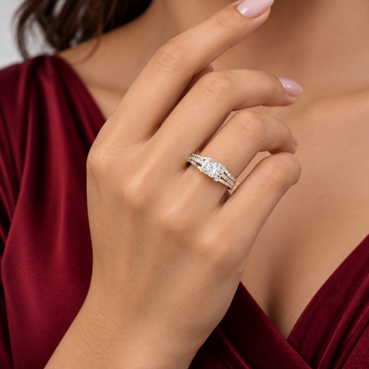 Anillo Zirconia Plata Ley 925
