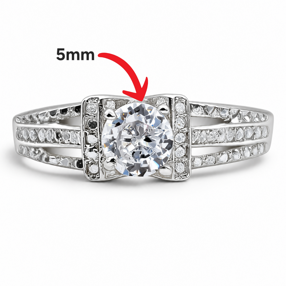 Anillo Zirconia Plata Ley 925