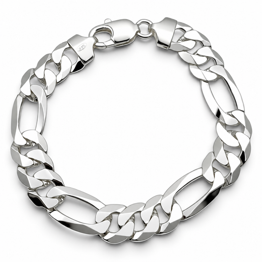 Pulso Figaro Liso 1.0cm Plata Ley 925