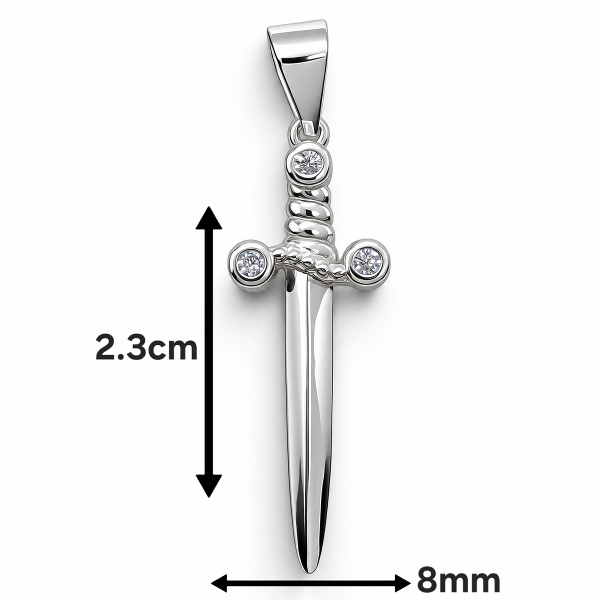 Set Espada Corazon Pan Plata Ley 925