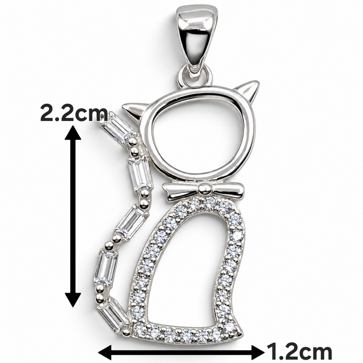 Dije Gato Zirconia Plata Ley 925