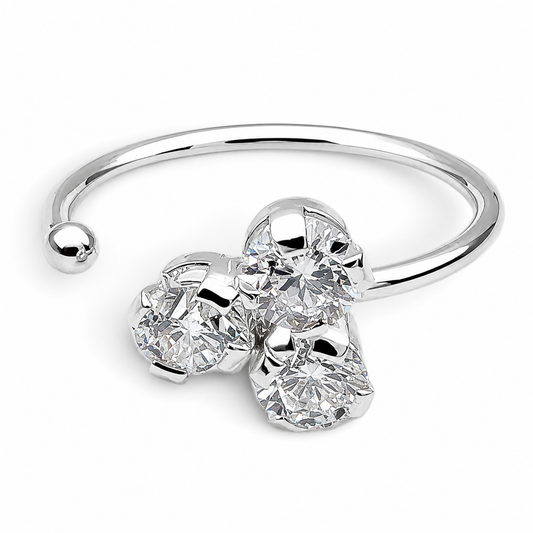 Pearcing 3 Zirconias Aro