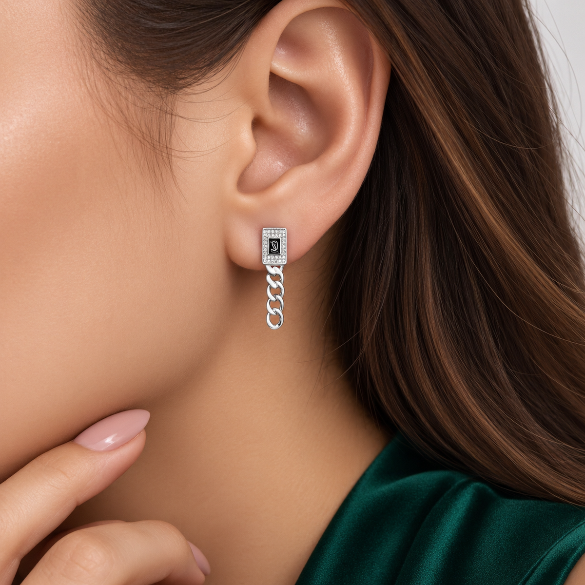 Arete Mona Zirconia Plata Ley 925