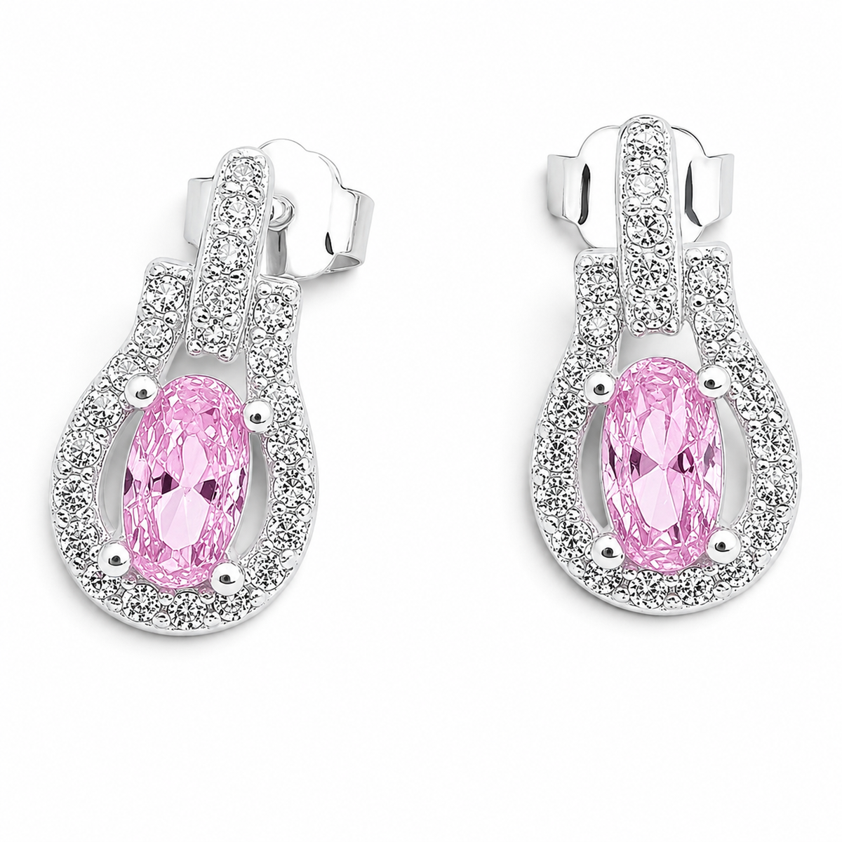 Arete Ovalo Rosa