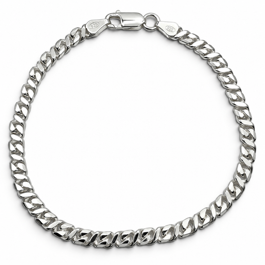 Pulso Grueso 4mm Plata Ley 925