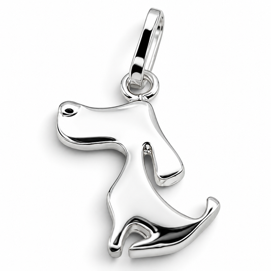 Dije Perro Liso Plata Ley 925