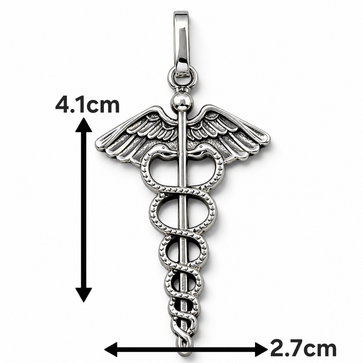Dije Medico Grande Pavonado Plata Ley 925