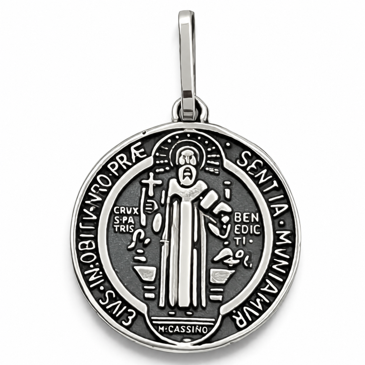 Dije San Benito Pavonado Plata Ley 925