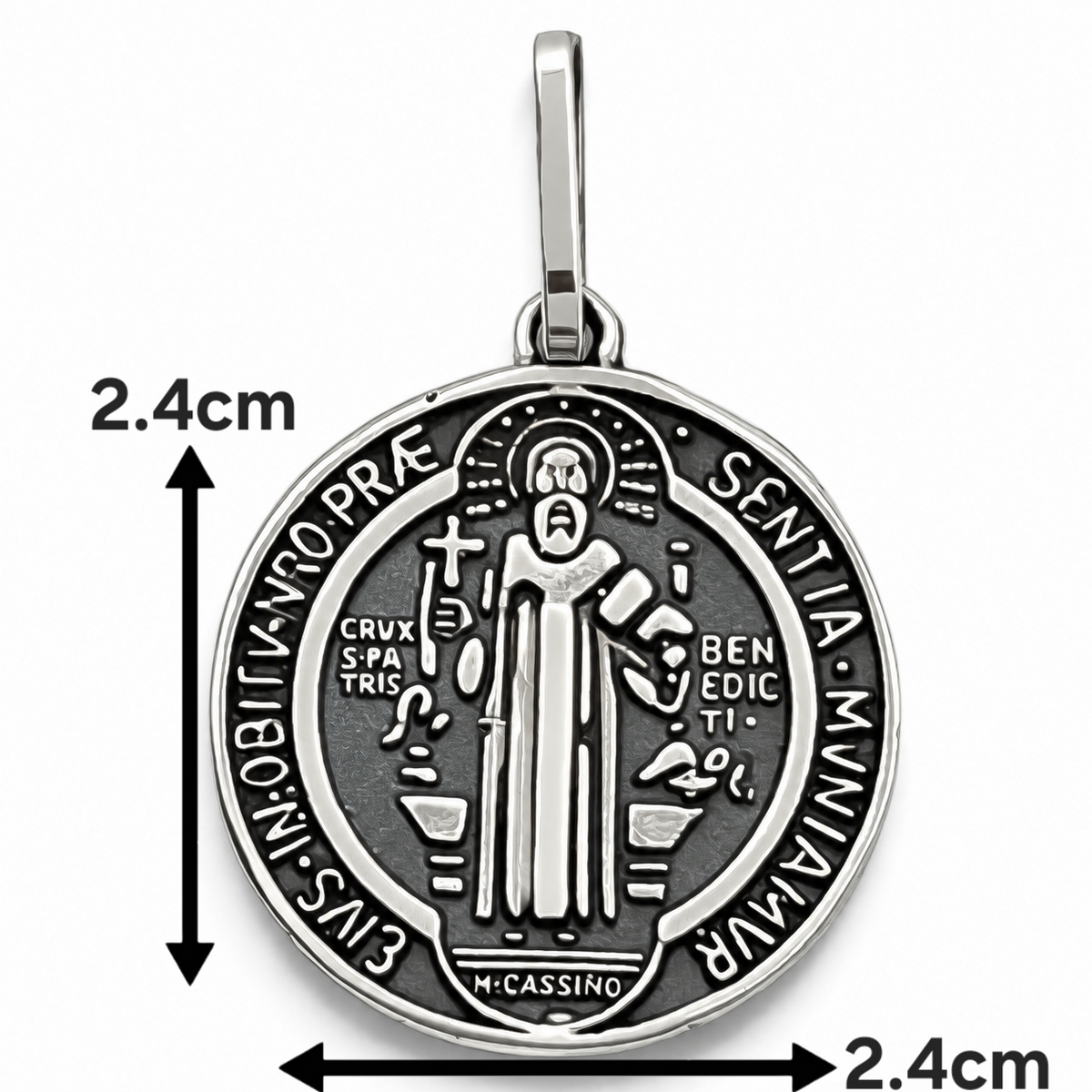 Dije San Benito Pavonado Plata Ley 925