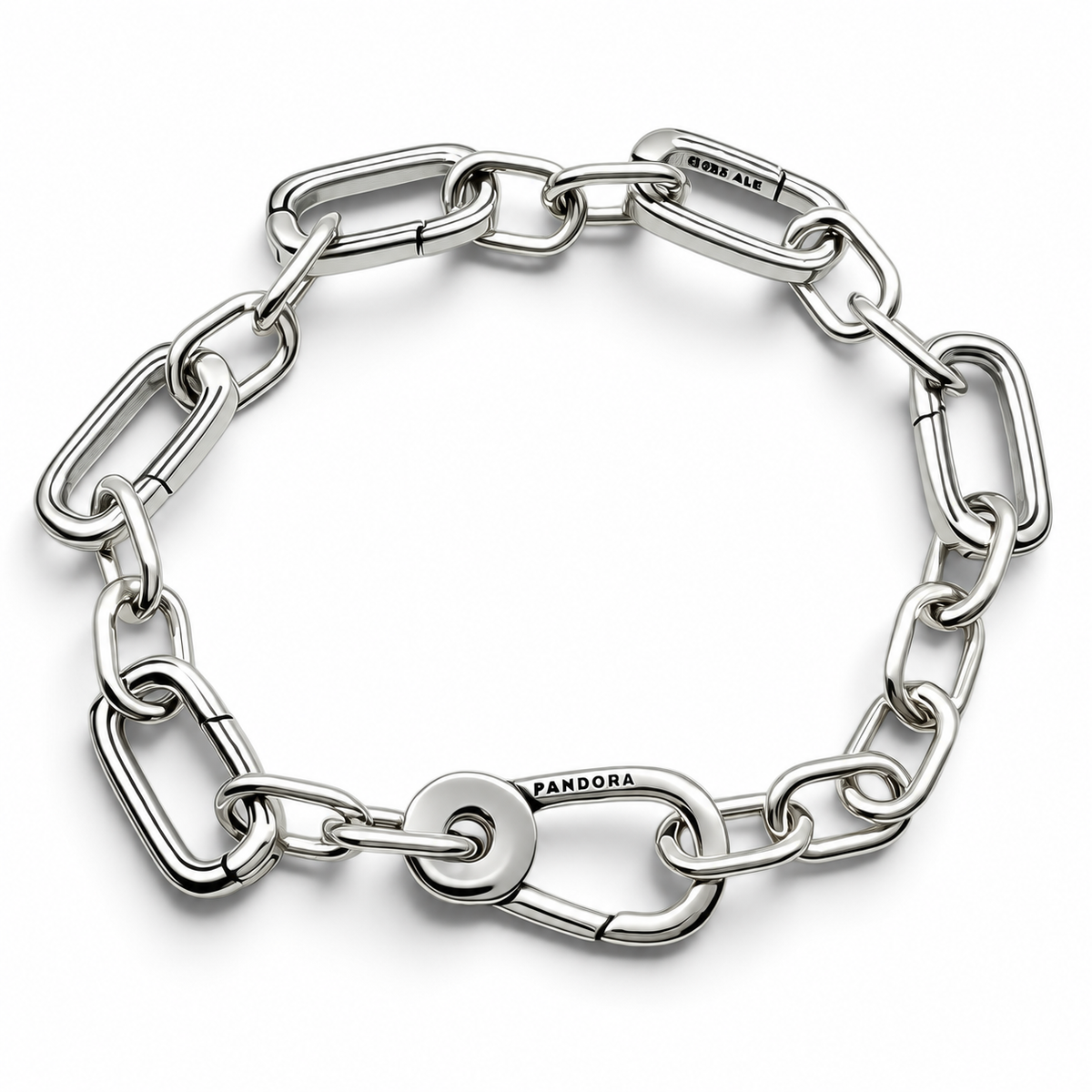 Pulsera Clip Pan 8mm Plata Ley 925