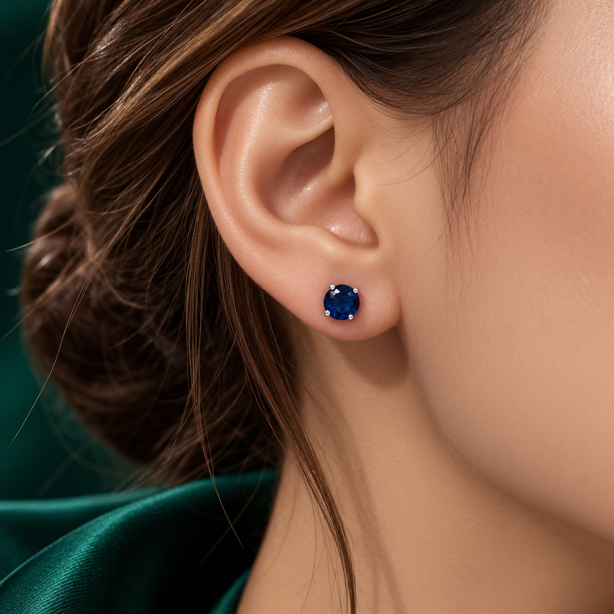 Broquel #7 Azul Plata Ley 925
