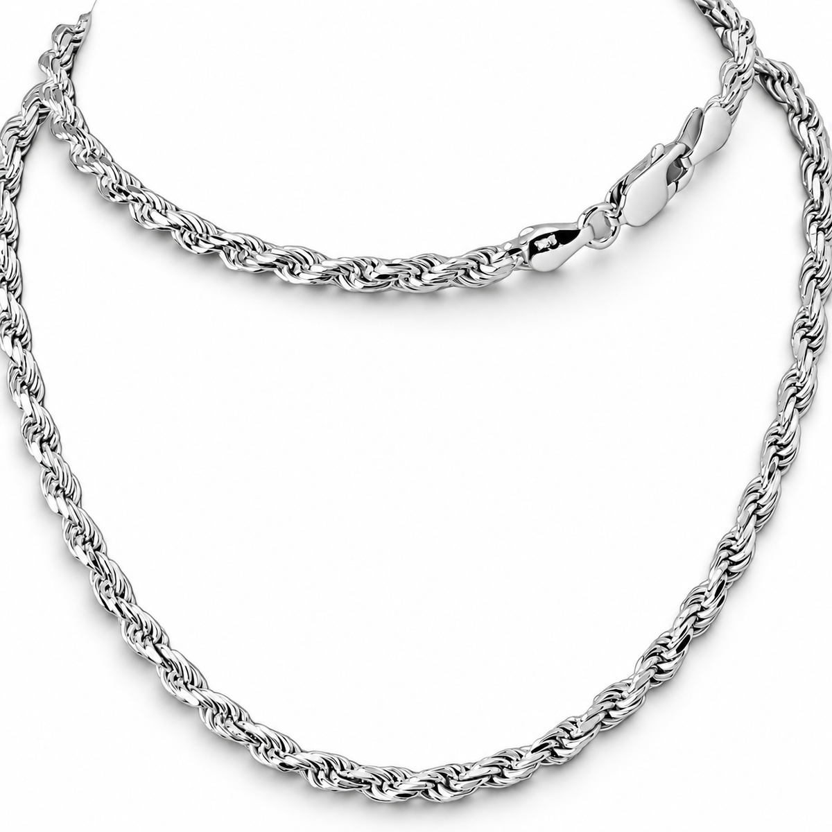 Cadena Torzal Figaro 3mm Plata Ley 925