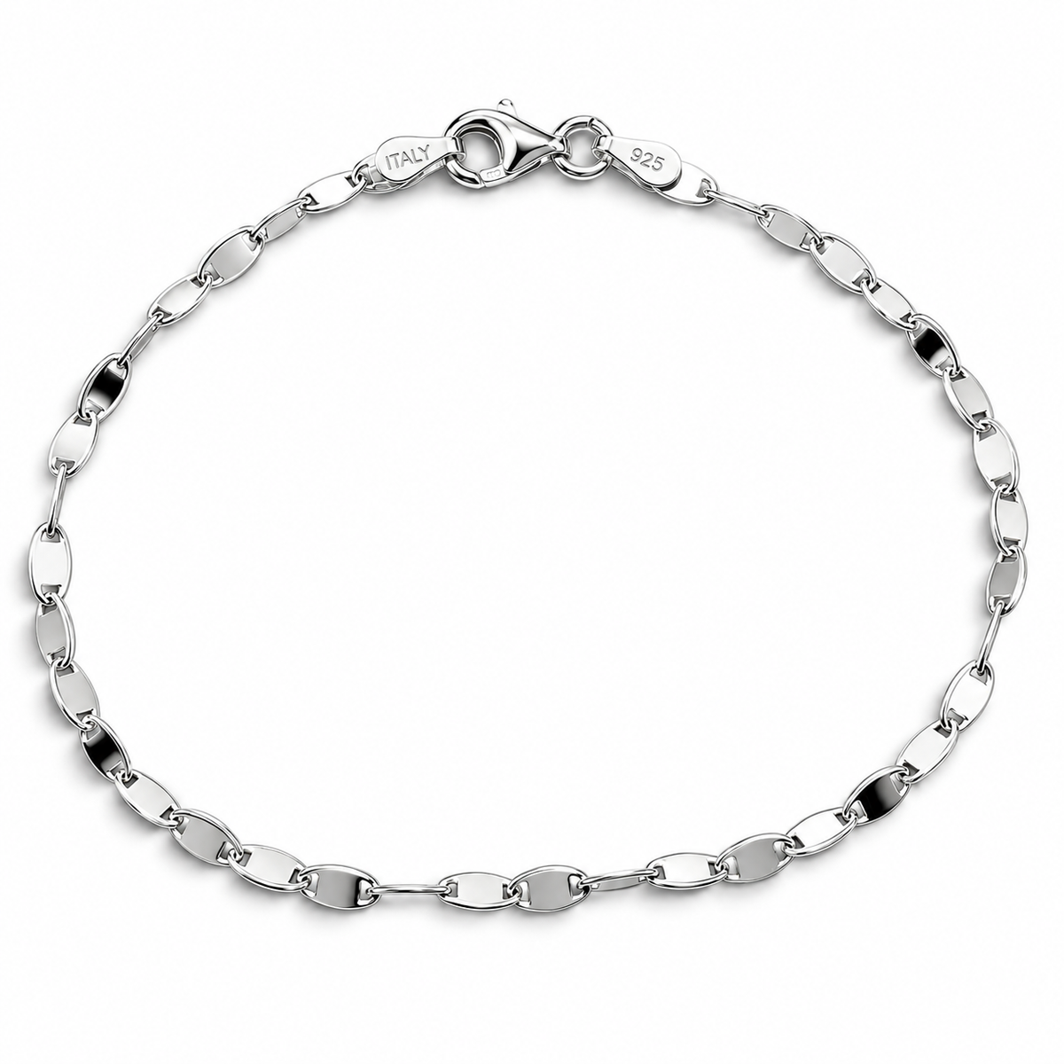 Pulsera Hojuela Plata Ley 925