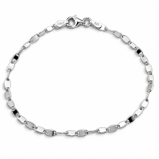 Pulsera Hojuela Plata Ley 925