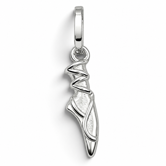 Dije Pie Bailarina Blanco Plata Ley 925