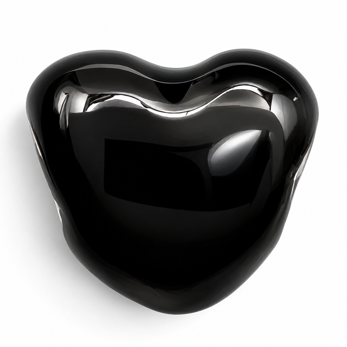 Charm Corazon Negro Plata Ley 925