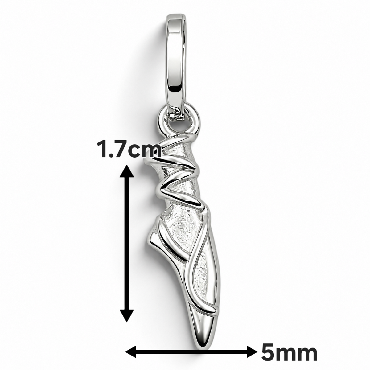 Dije Pie Bailarina Blanco Plata Ley 925