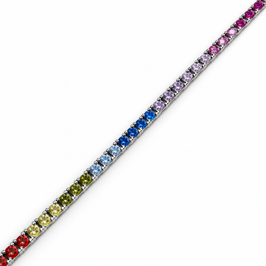 Pulsera Multicolor Plata Ley 925
