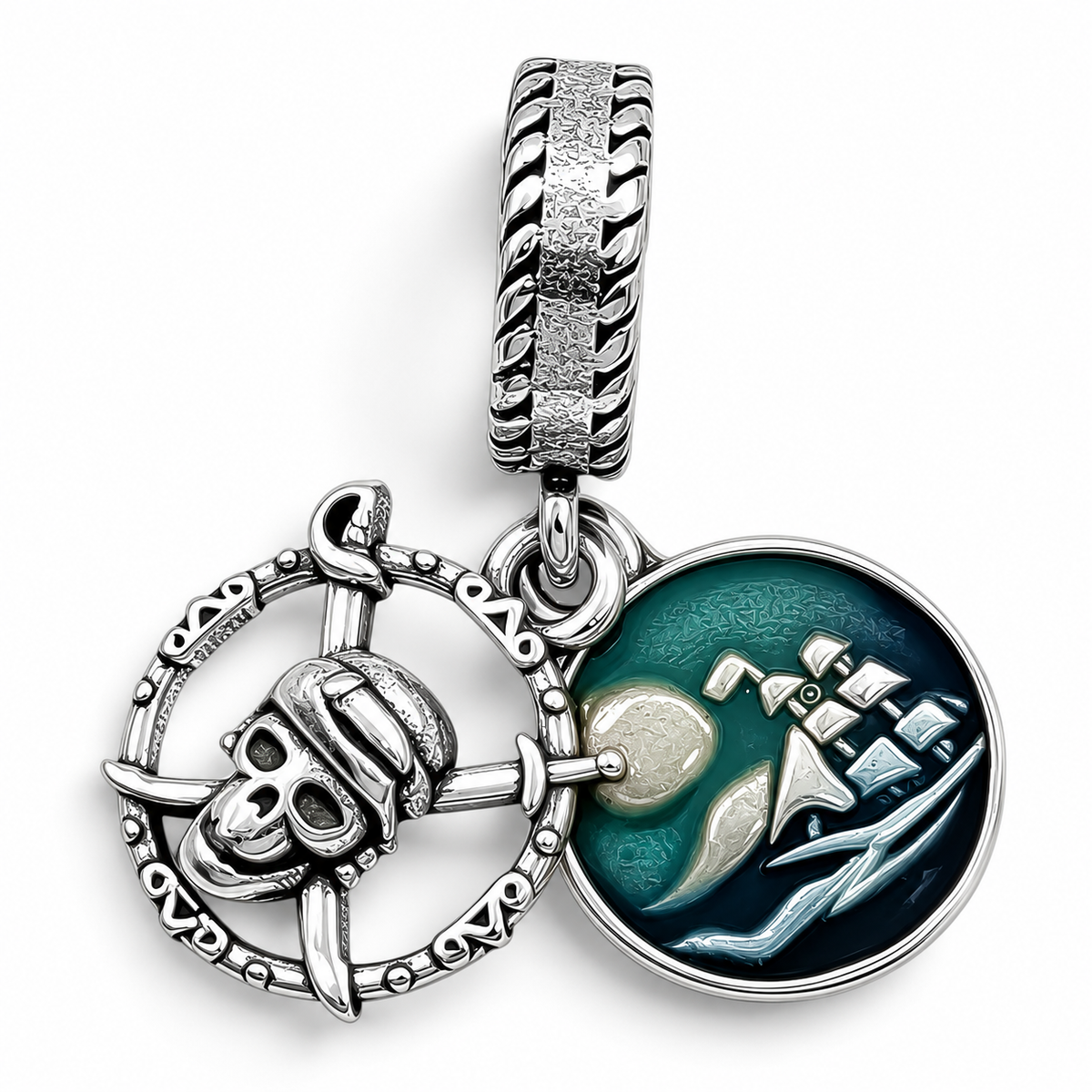 Charm Pirata Plata Ley 925