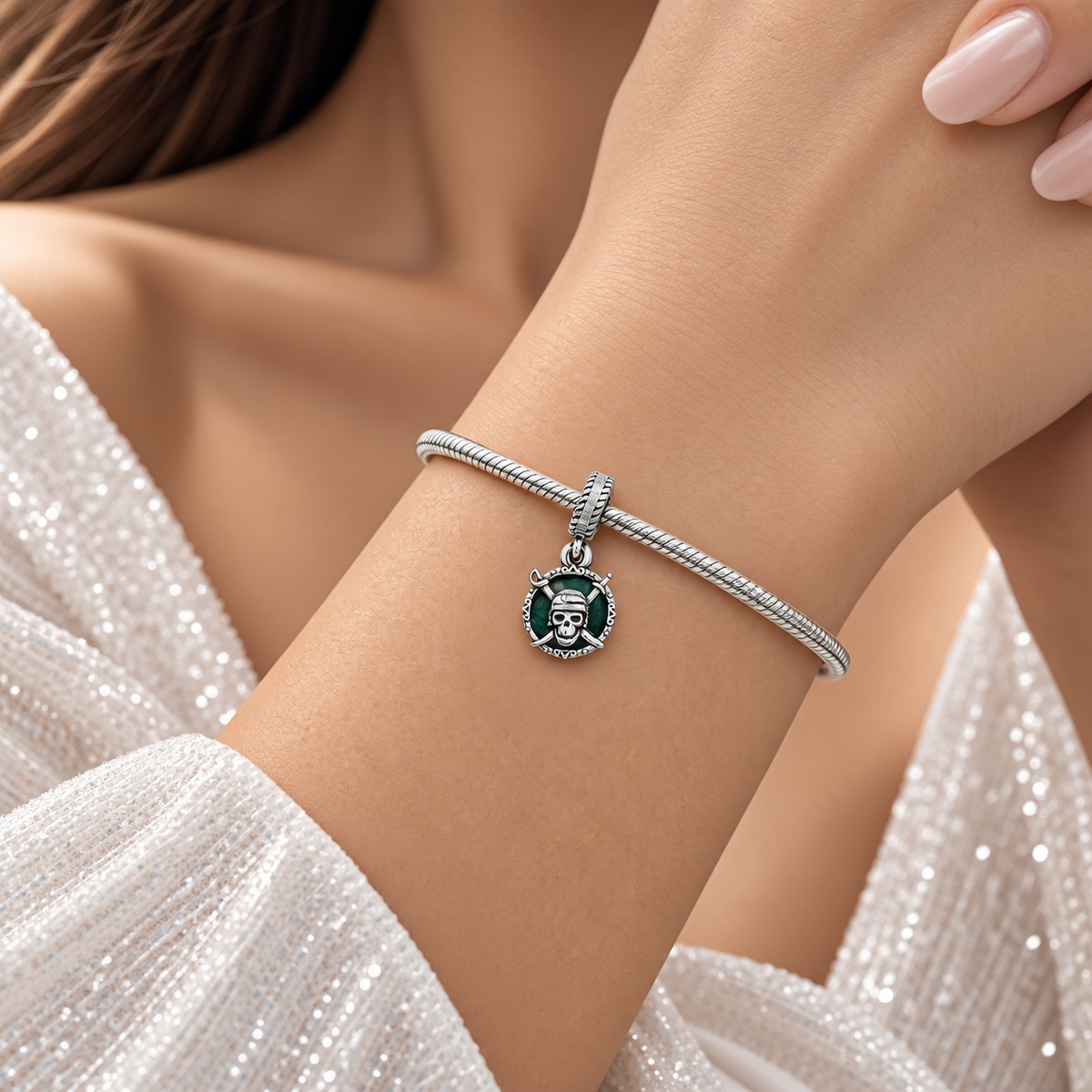 Charm Pirata Plata Ley 925