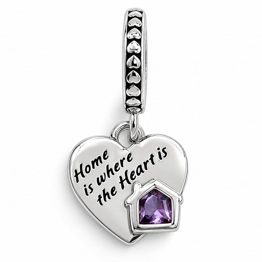 Charm Corazon Casa Plata Ley 925