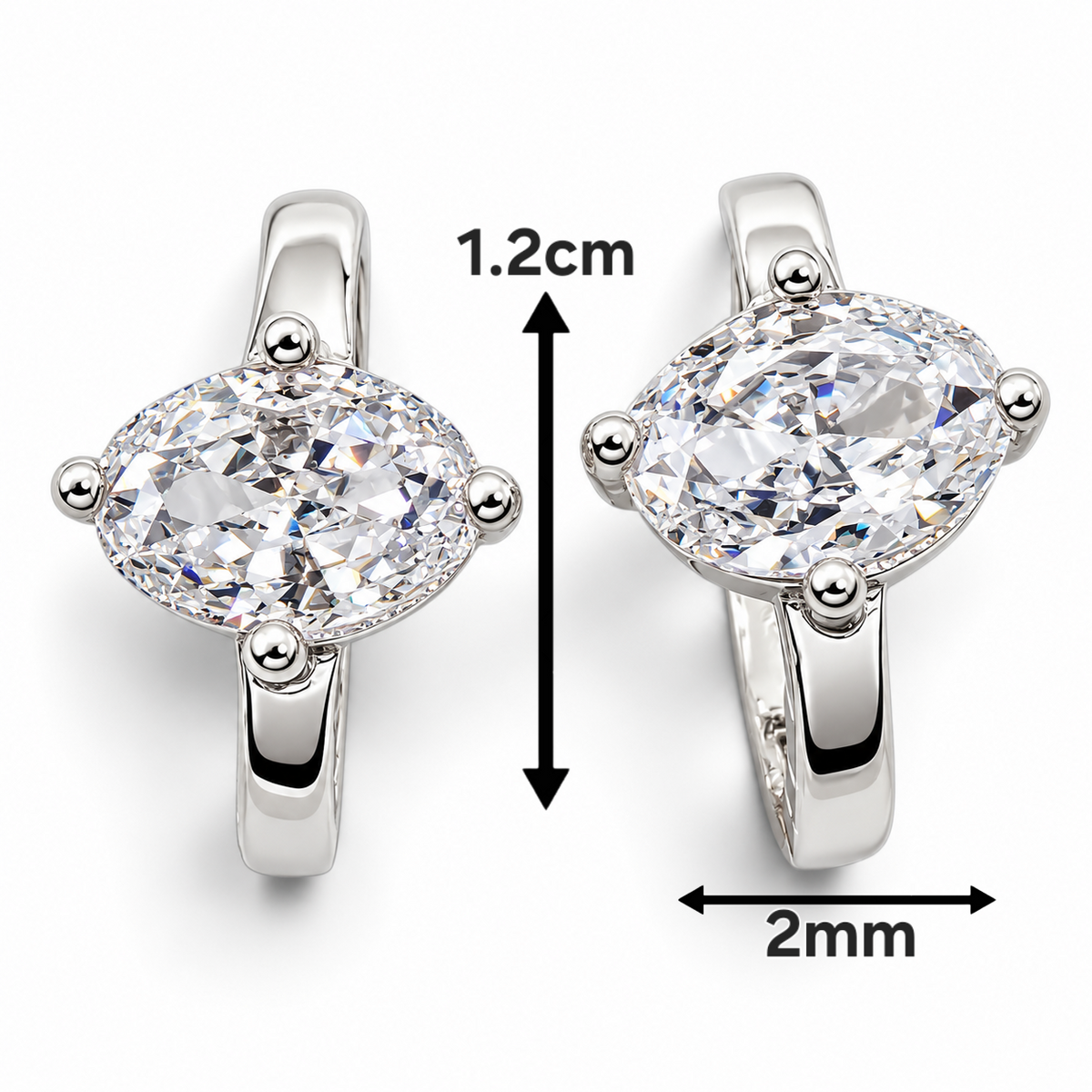Hugguie Zirconia Plata Ley 925