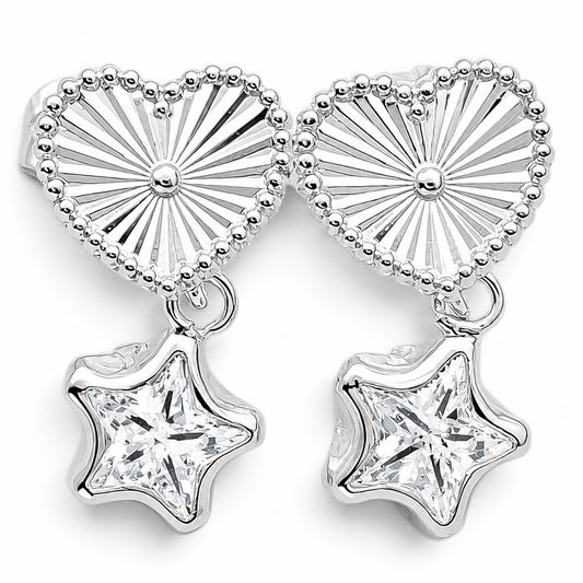 Arete Corazon Estrella Blanco