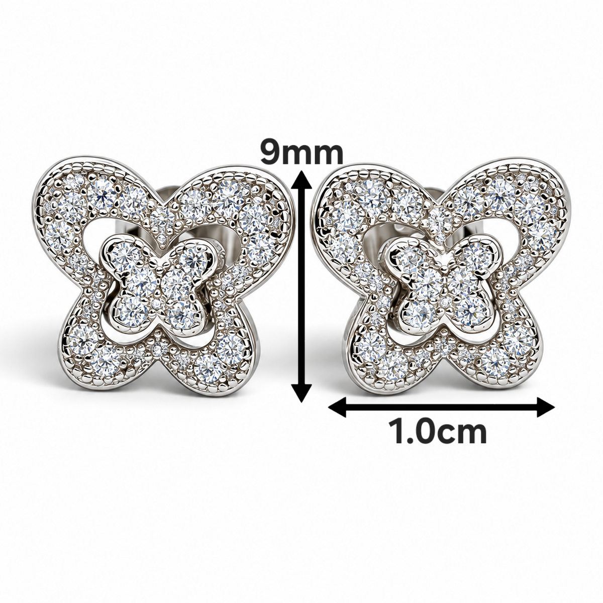 Arete Mariposa Zirconia Plata Ley 925