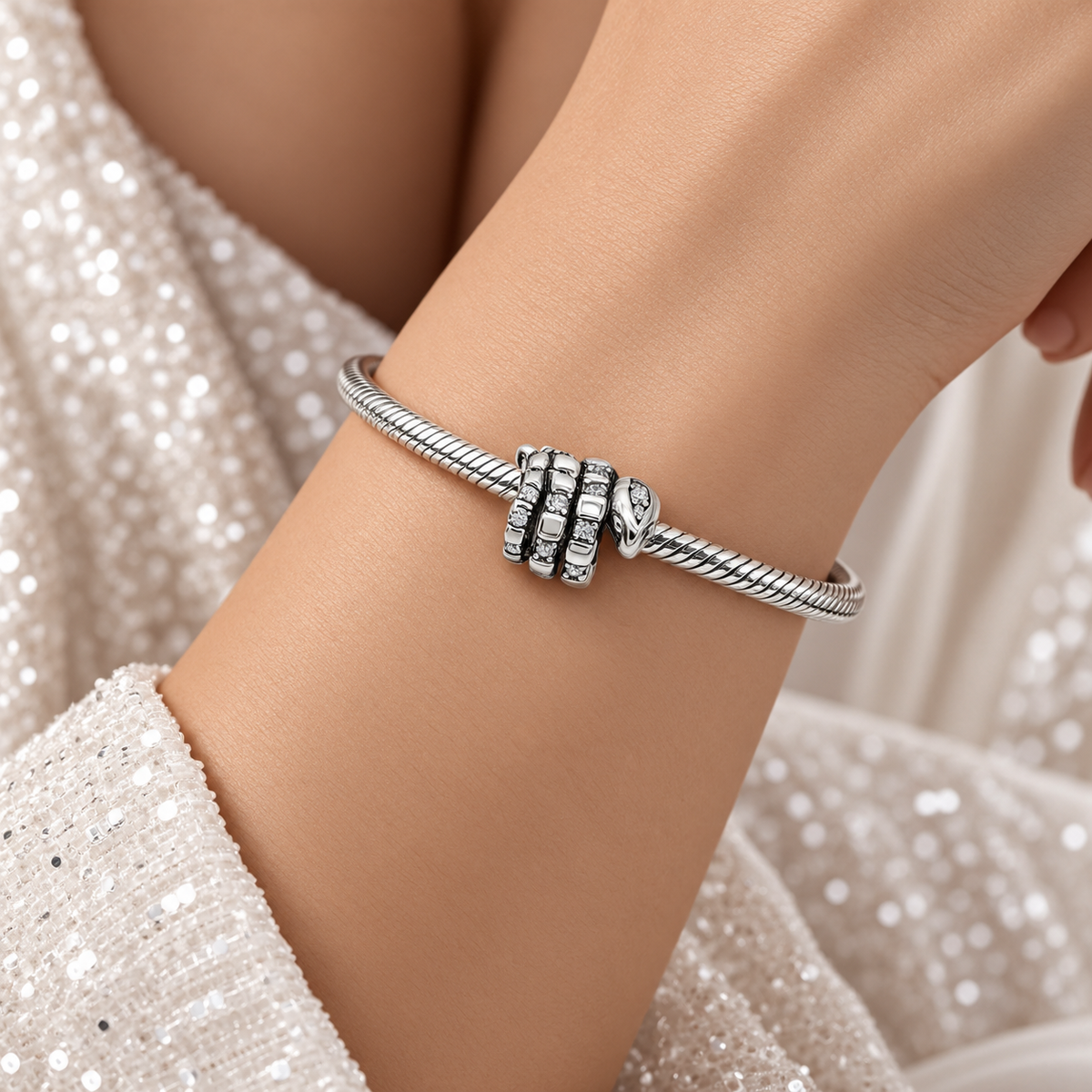 Charm Serpiente Plata Ley 925