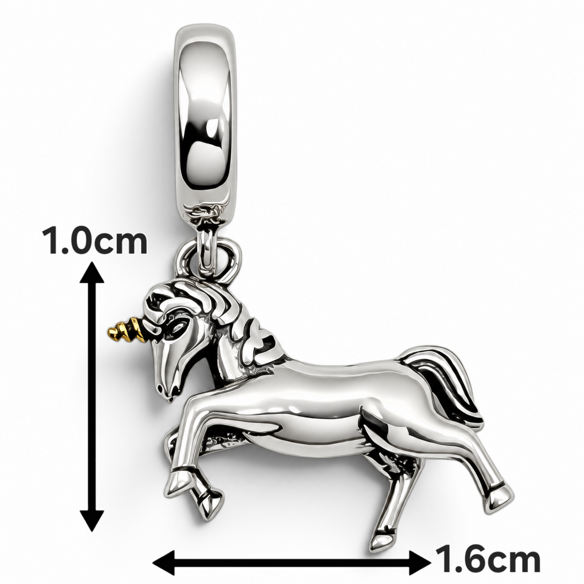Charm Unicornio Plata Ley 925