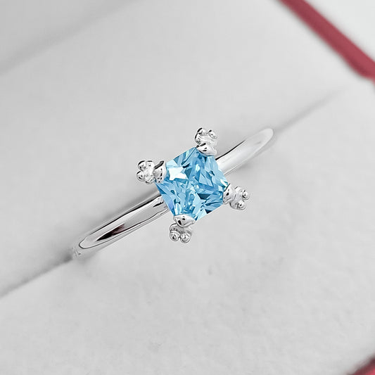 Anillo Cuadro Azul
