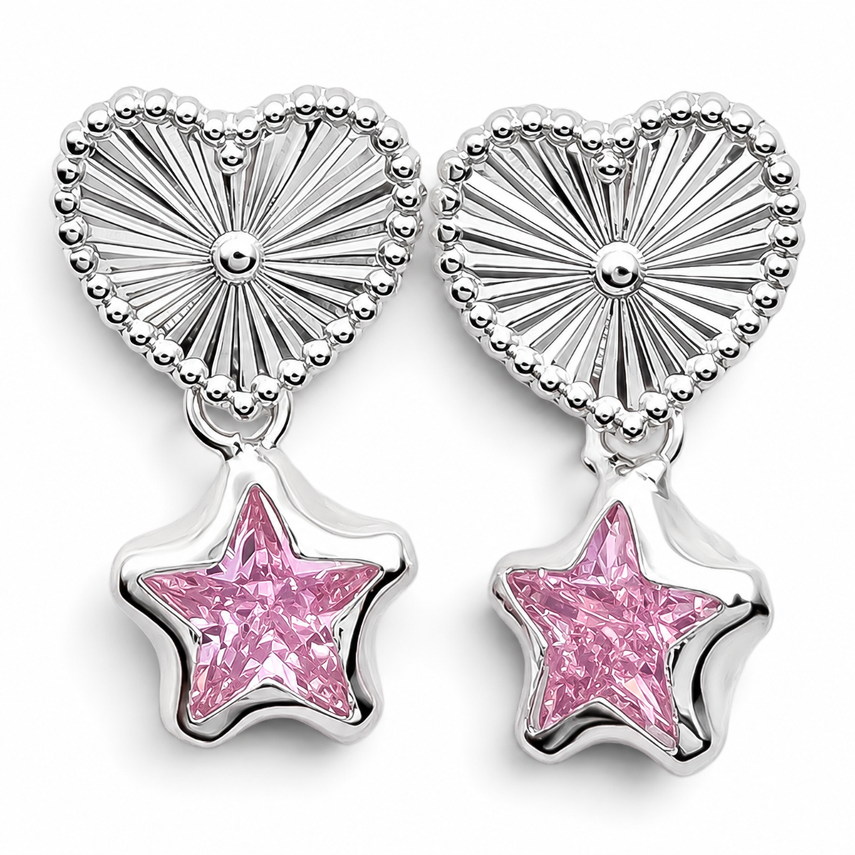 Arete Corazon Estrella Rosa