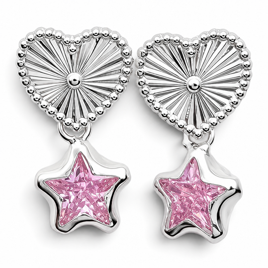 Arete Corazon Estrella Rosa