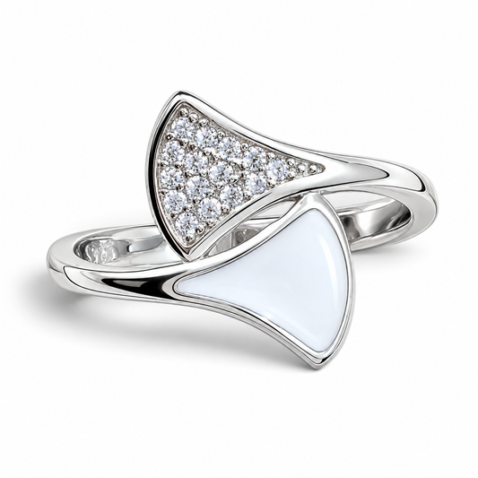 Anillo Zirconia Esmalte Plata Ley 925