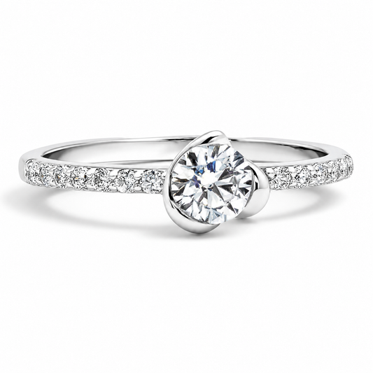 Anillo Zirconia Blanca