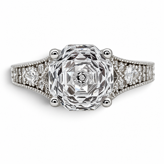 Anillo Zirconia Blanca Plata Ley 925