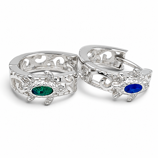 Hugguie Tortuga Opalo Plata Ley 925