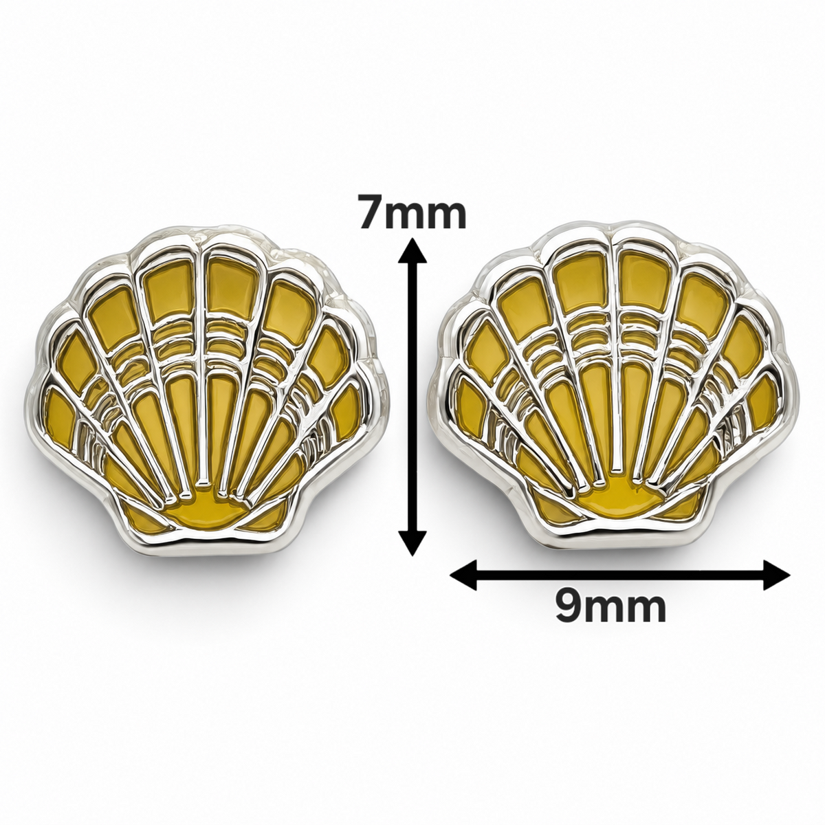 Broquel Concha Amarillo Plata Ley 925