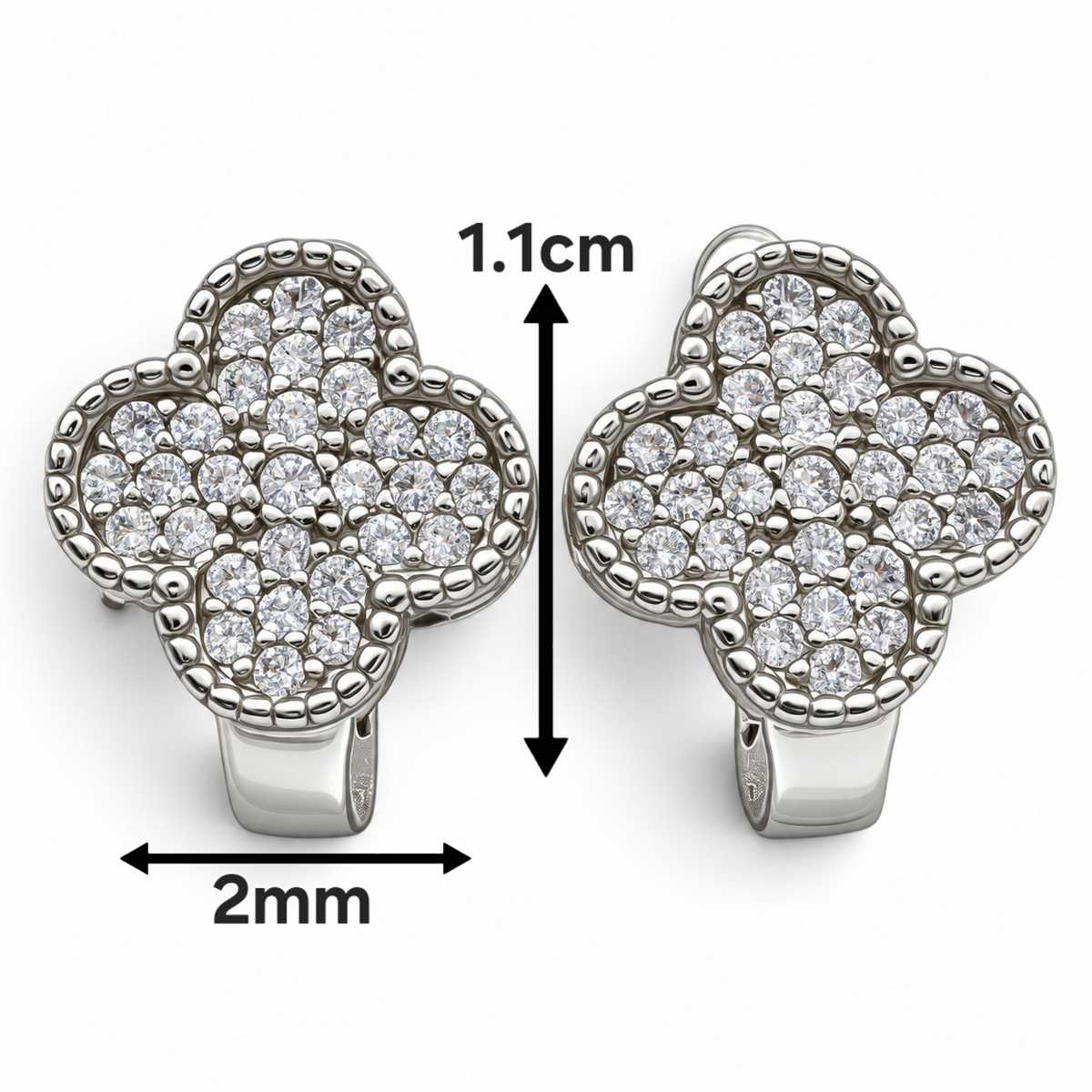 Hugguie Van Zirconia Plata Ley 925