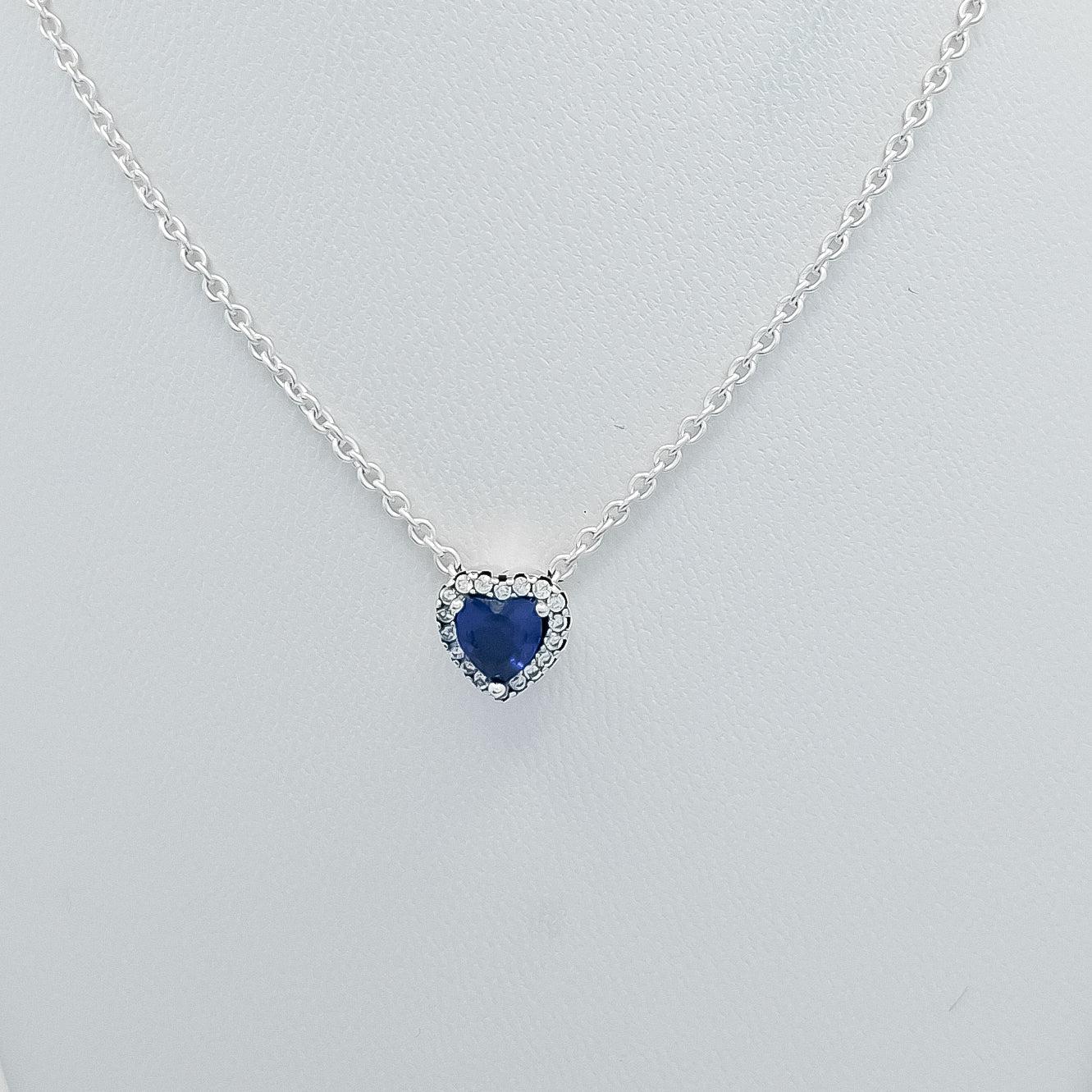 Collar Corazon Azul