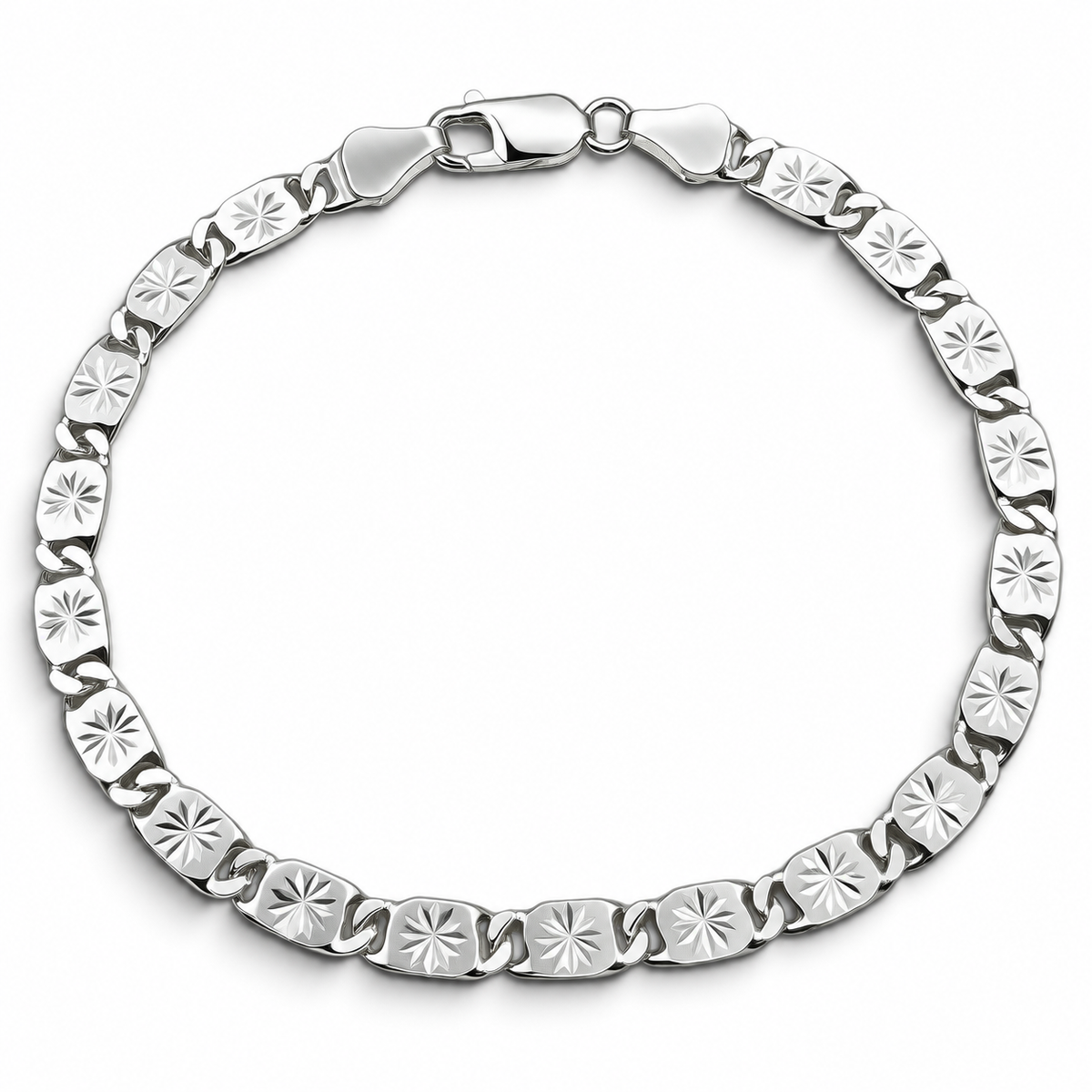 Pulsera Diamantada 5mm Plata Ley 925