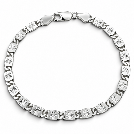 Pulsera Diamantada 5mm Plata Ley 925