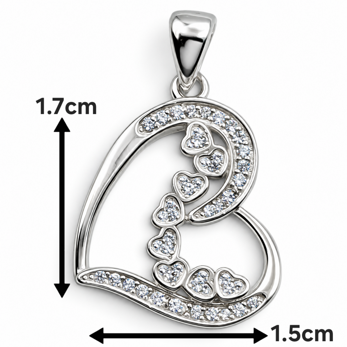 Dije Corazon Corazones Plata Ley 925