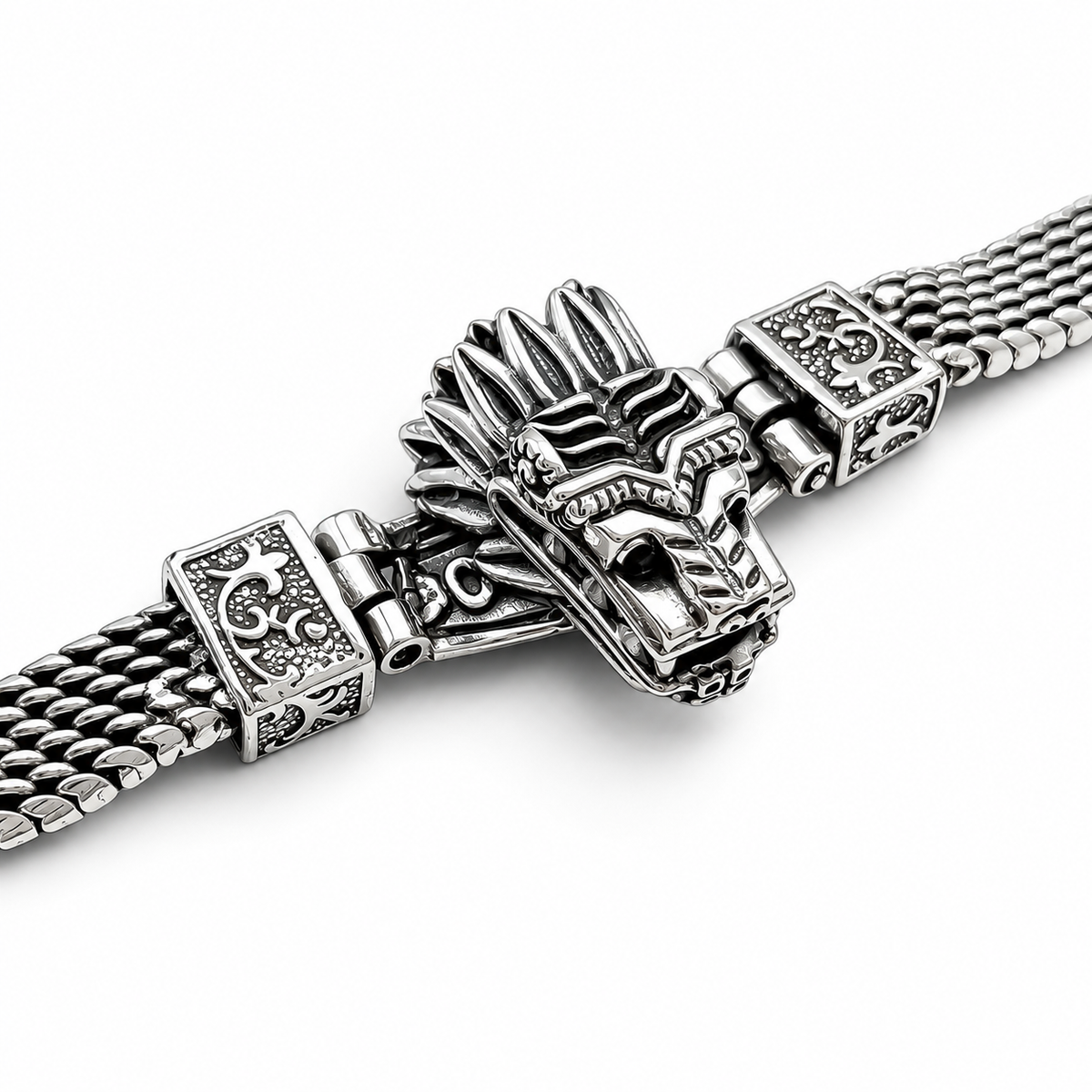 Pulso Quetzatcoatl 1.0cm Plata Ley 925
