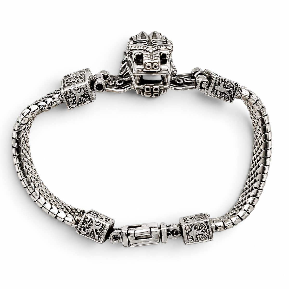 Pulso Quetzatcoatl 1.0cm Plata Ley 925