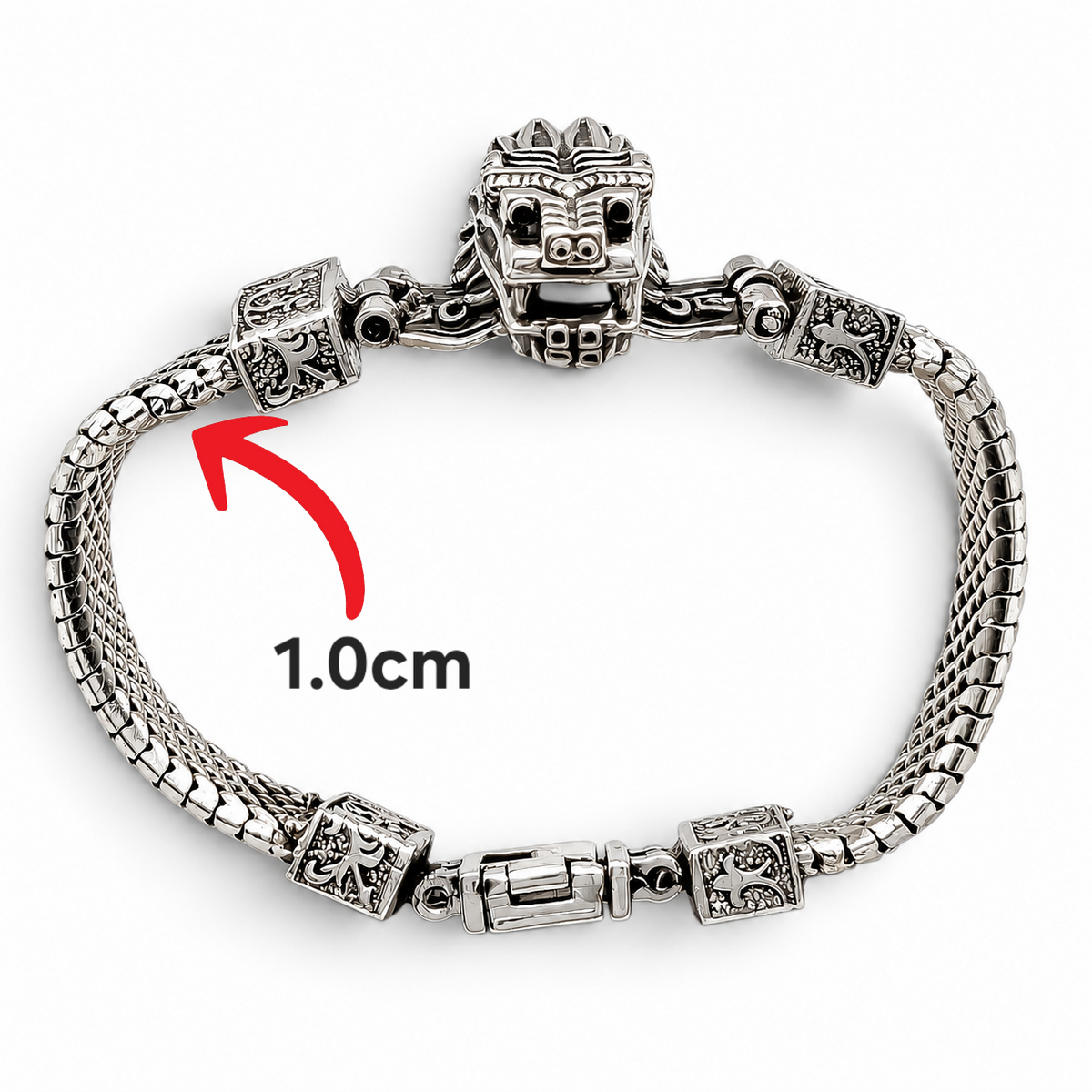 Pulso Quetzatcoatl 1.0cm Plata Ley 925