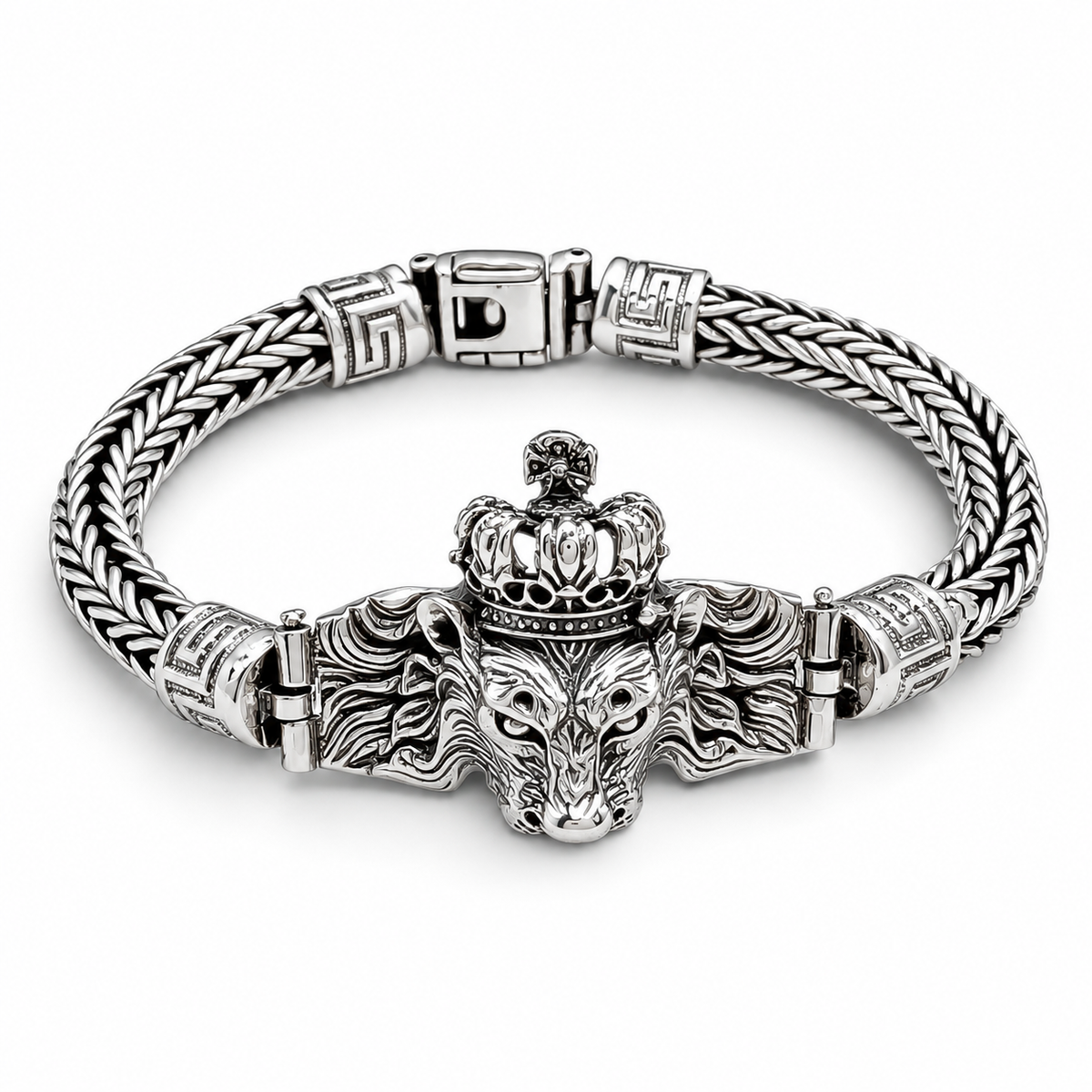 Pulso Leon 7mm Plata Ley 925