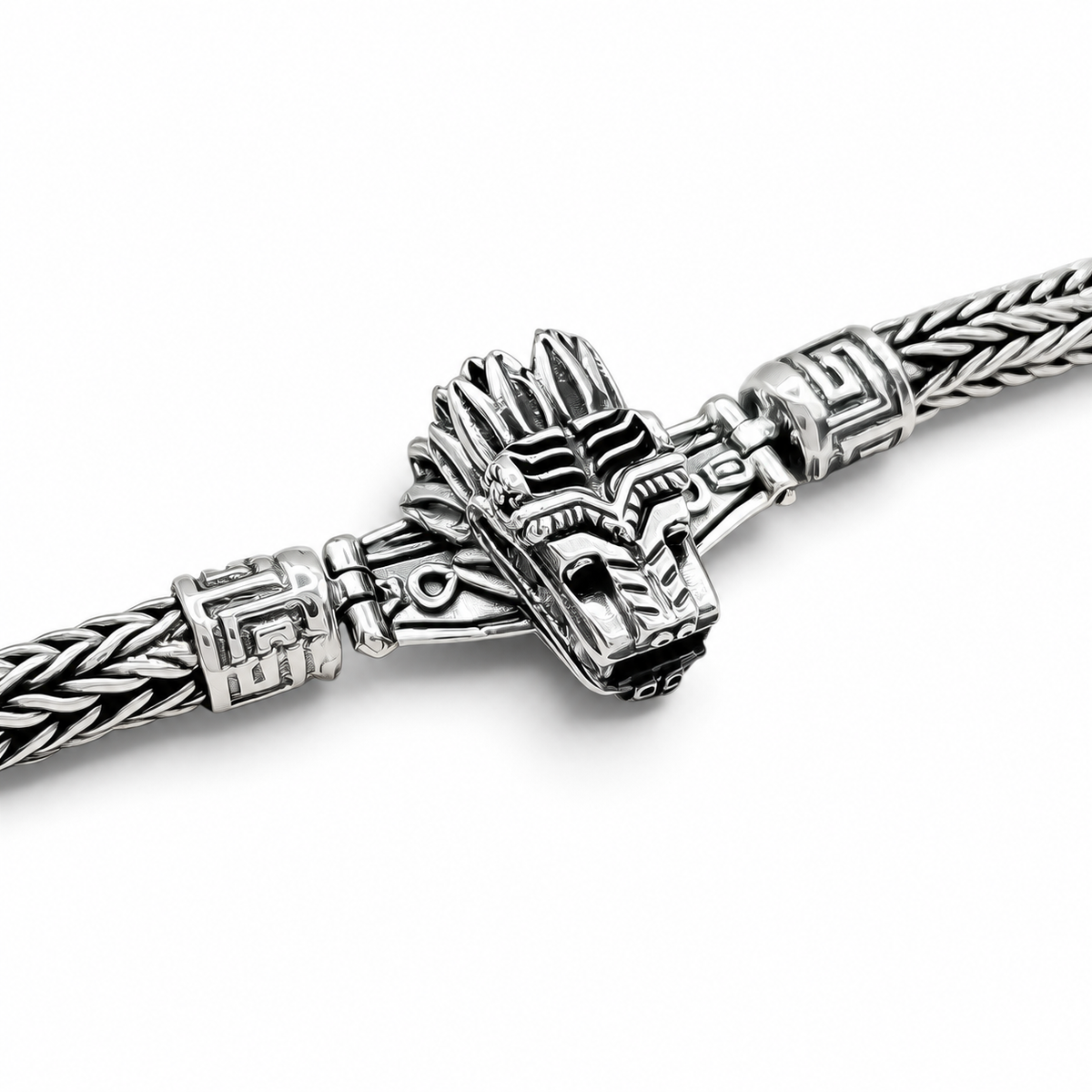 Pulso Quetzatcoatl 7mm Plata Ley 925