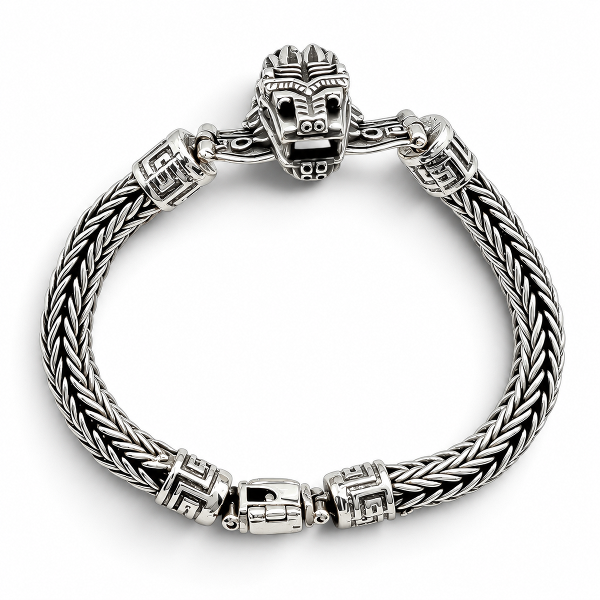 Pulso Quetzatcoatl 7mm Plata Ley 925