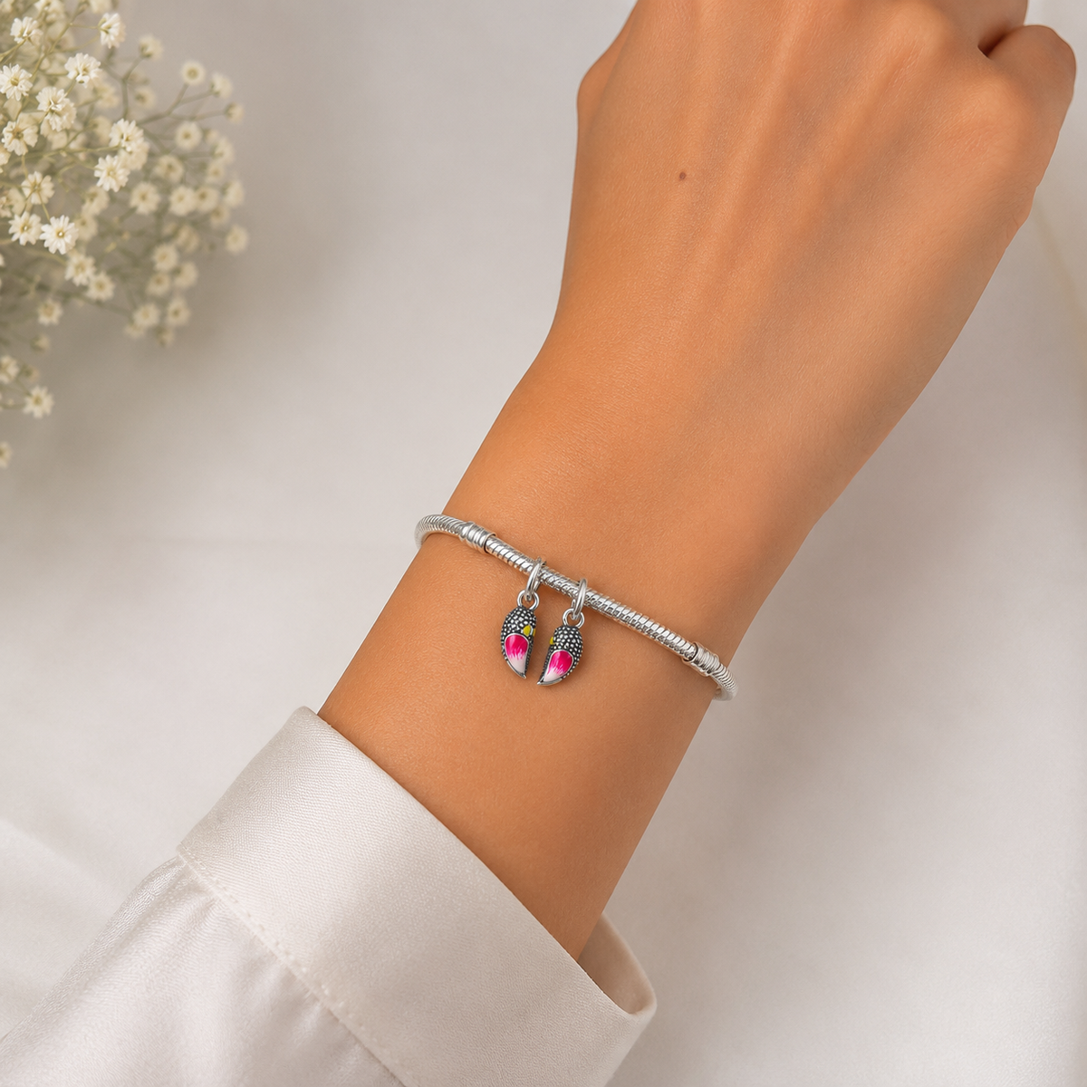 Charm Pajaros Plata Ley 925